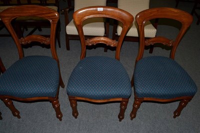 Lot 1375 - Two sets of Victorian mahogany dining chairs (4+4)