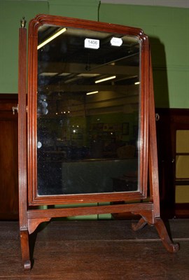 Lot 1406 - A mahogany swing toilet mirror