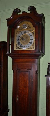 Lot 1437 - An oak longcase clock, contained with a modern movement