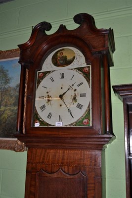 Lot 1440 - An oak and mahogany thirty hour longcase