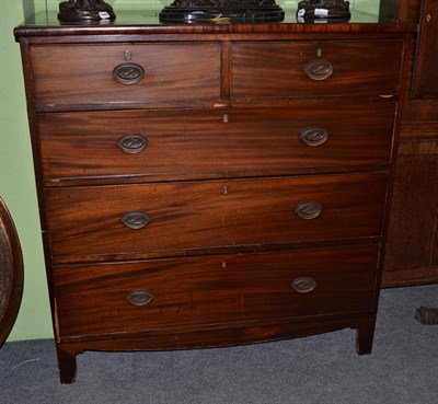 Lot 1441 - A George III mahogany four height chest of drawers