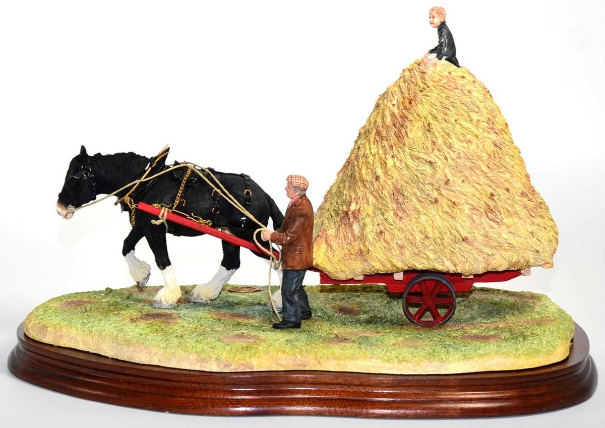 Lot 33 - Border Fine Arts 'Hay Bogie' (Gold Edition), Commissioned by The Posthorn, Castle Douglas,...