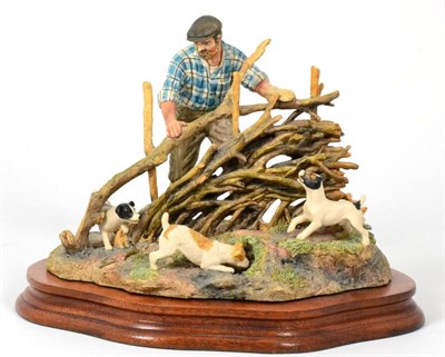 Lot 35 - Border Fine Arts 'Hedge Laying', model No. JH65 by Ray Ayres, limited edition 131/1750, on wood...