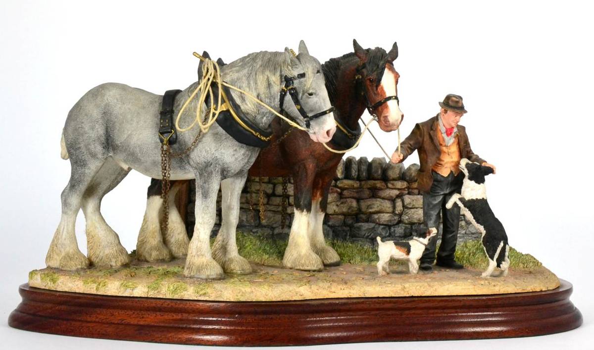 Lot 37 - Border Fine Arts 'Homeward Bound' (Clydesdale Horses), model No. B1029 by Anne Wall, limited...