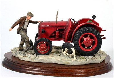Lot 41 - Border Fine Arts 'Kick Start' (David Brown Cropmaster Tractor, Farmer and Collie), model No....