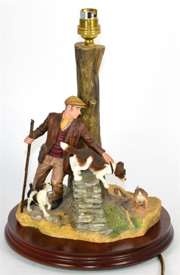 Lot 62 - Border Fine Arts Studio Table Lamp 'Out with the Dogs', model No. A2647 by Craig Harding (a.f)