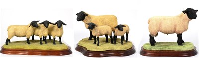 Lot 64 - Border Fine Arts 'Suffolk Ewe and Lambs' (Style Three), model No. B0778, limited edition...
