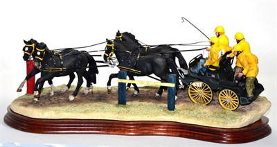 Lot 69 - Border Fine Arts 'Team Work' (British Carriage Racing Team), model No. B0729 by Ray Ayres,...
