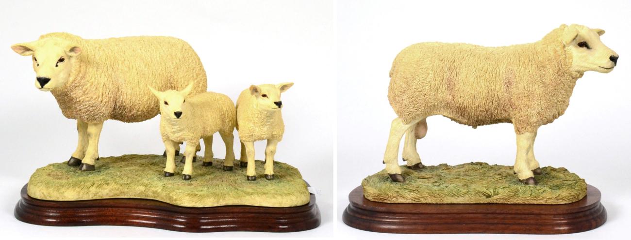 Lot 71 - Border Fine Arts 'Texel Ewe and Lambs' (Style Two), model No. B0658, limited edition 278/1500...