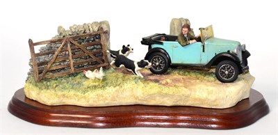 Lot 72 - Border Fine Arts 'The Chase', (Austin Seven Ruby and Collies), model No. B0444 by Ray Ayres, on...