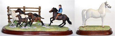 Lot 74 - Border Fine Arts 'The Drift' (New Forest Ponies), Studio model No. A3876 by Anne Wall, limited...