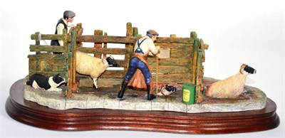 Lot 82 - Border Fine Arts 'Twice Under' (Sheep Dipping), model No. B0217 by Ray Ayres, limited edition...