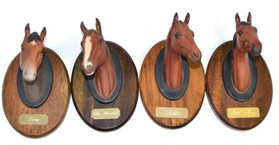 Lot 92 - Beswick ";Champions All"; Horse Wall Plaques Comprising: Troy, model No. 2699, Arkle, model No....