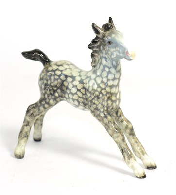 Lot 109 - Beswick Foal (Large, Stretched), model No. 836, Rocking Horse grey gloss