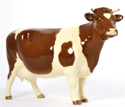 Lot 115 - Beswick Red Friesian Cow, model No. 1362B, Red and White Gloss; Produced for the Beswick Collectors