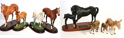 Lot 117 - Royal Doulton Connoisseur Horses: 'Grundy', model No. DA 20, 'Nijinsky', model No. DA 16, 'Mr...