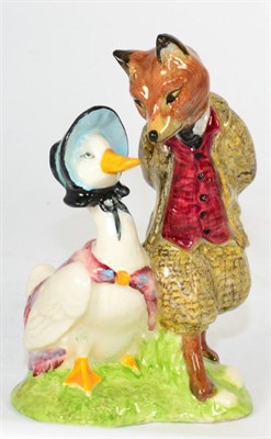 Lot 125 - Royal Doulton Jemima Puddle-Duck with Foxy Whiskered Gentleman, P3193, in unusual gloss colouring