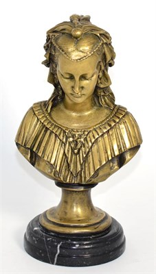 Lot 214 - A bust of a maiden, stamped in the case Bruchon