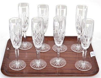 Lot 247 - A set of eight Waterford Marquis champagne flutes (8)