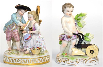 Lot 289 - A 19th century Meissen figural group