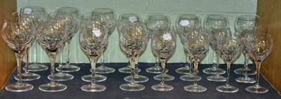 Lot 349 - A set of eight Stuart large red wine, a set of eight Stuart large white wine and a set of eight...