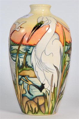 Lot 426 - A modern Moorcroft pottery Life On The Estuaries pattern vase by Kerry Goodwin, 99/125, with...