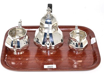 Lot 460 - A matched silver three piece tea service