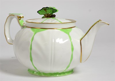 Lot 465 - An Aynsley teapot with a butterfly knop