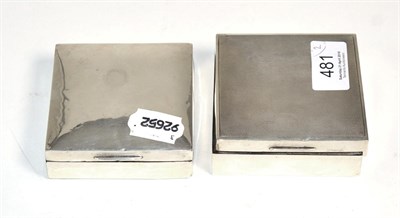 Lot 481 - Two silver cigarette boxes