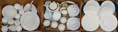 Lot 1013 - A part Coalport dinner service and a part Ainsley tea service (3 boxes)