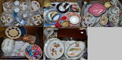 Lot 1015 - Assorted items including Maling bowl; Royal Worcester Evesham pattern oven to table wares,...