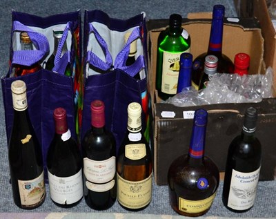 Lot 1025 - Eighteen various bottles, wine, spirits and liqueurs