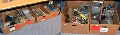 Lot 1044 - Two cleaning machines, with cleaning baskets, clock brooches files, clock movement parts, etc...