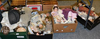 Lot 1058 - Four boxes of modern dolls