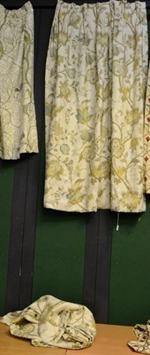 Lot 1070 - Sanderson Caverley Palamore pair of fully lined and interlined curtains, printed with large...