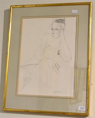 Lot 1094 - Isabel Macwhirter, Portrait study, signed and dated (19)64, pencil