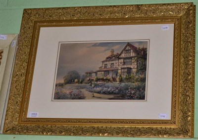 Lot 1113 - 20th century school, cottage and garden, watercolour, signed and dated 1905