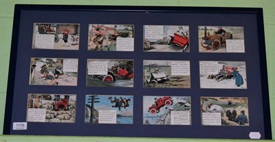 Lot 1116 - A set of twelve Charles Crombie postcards for motoring interest