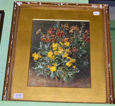 Lot 1119 - Marion Chase (1844-1905) Still life of flowers, watercolour, signed and dated 1877