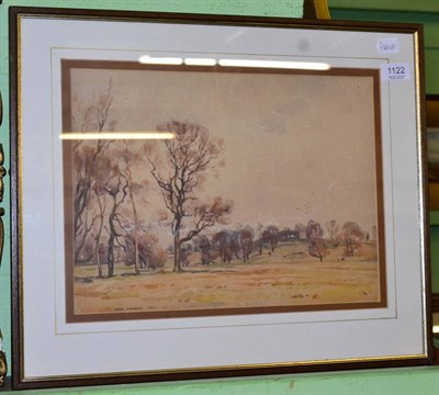 Lot 1122 - Fred Lawson, Tress in Wensleydale, watercolour, signed and dated 1933