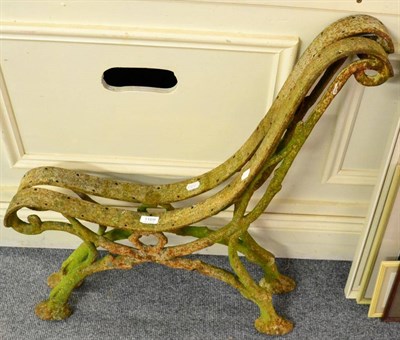 Lot 1169 - A pair of Victorian cast iron bench ends