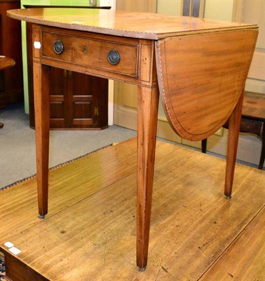 Lot 1254 - A George III satinwood Pembroke table