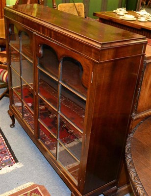 Lot 1256 - A glazed mahogany bookcase