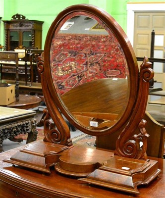 Lot 1265 - A Victorian mahogany toilet mirror