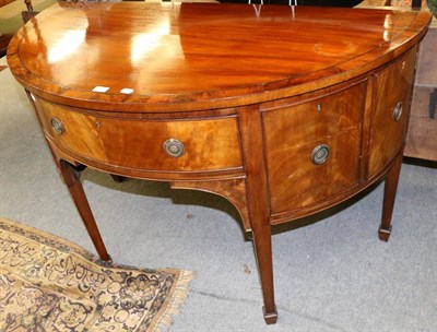 Lot 1301 - An early 19th century mahogany demi-lune sideboard (a.f.)