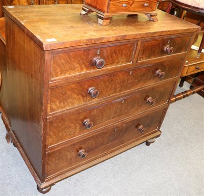 Lot 1303 - A Victorian mahogany four height chest of drawers