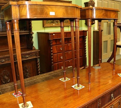 Lot 1317 - A pair of reproduction mahogany side tables