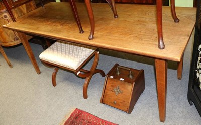 Lot 1320 - An oak refectory table