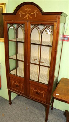 Lot 1336 - An Edwardian inlaid mahogany glazed display cabinet