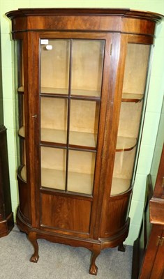 Lot 1347 - Early 20th century display cabinet on claw and ball feet